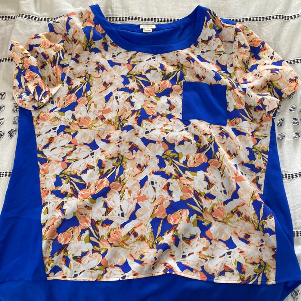 Jcrew floral top size XL - Picture 1 of 6